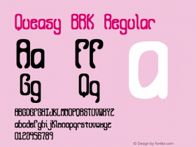 Queasy BRK Regular Version 4.11 Font Sample