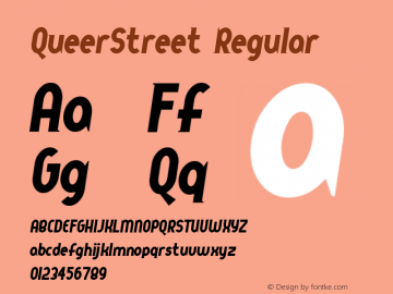 QueerStreet Regular Macromedia Fontographer 4.1 03/02/2000图片样张