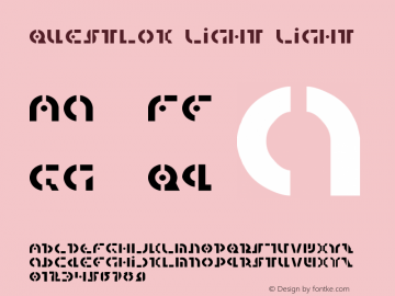 Questlok Light Light Version 1.0 Font Sample