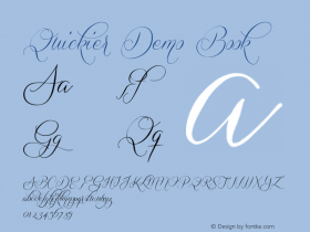 Quickier Demo Book Version 1.000 Font Sample