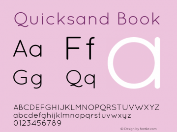Quicksand Book 001.000 Font Sample