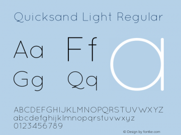 Quicksand Light Regular 001.000 Font Sample