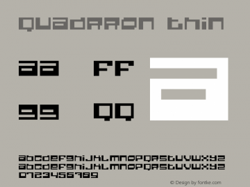 Quadrron Thin Version Altsys Metamorphosis Font Sample