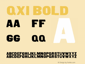 qxi Bold Version 1.00 March 27, 2010, initial release图片样张