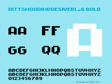 RittswoodImpresiveBl_6 Bold 1.0 Font Sample