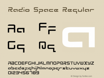 Radio Space Regular 1 Font Sample