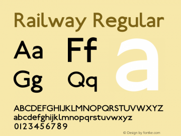 Railway Regular 1.000 Font Sample
