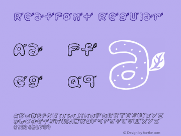 ReafFont Regular Version 1.00 Font Sample