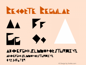 Recorte Regular Version 1.000 Font Sample