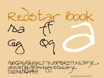 Redstar Book Version Macromedia Fontograp Font Sample