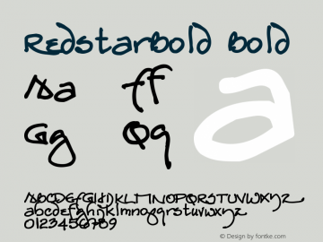 RedstarBold Bold Version Macromedia Fontograp图片样张