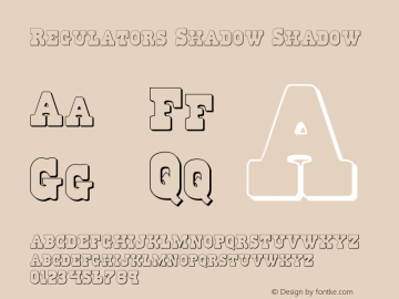 Regulators Shadow Shadow 2 Font Sample