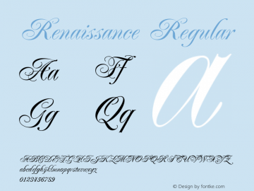 Renaissance Regular 1.0 Sat Nov 04 07:53:54 1995 Font Sample