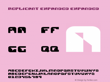 Replicant Expanded Expanded 2 Font Sample