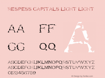 Respess Capitals Light Light Version 1.00图片样张