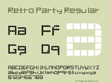 Retro Party Regular Version 1.0 Font Sample