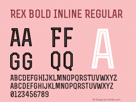 Rex Bold Inline Regular Version 1.000 Font Sample