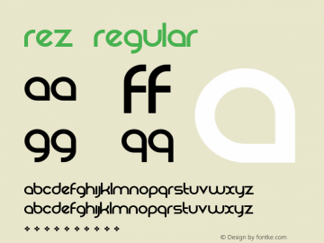 REZ Regular Version 001.000 Font Sample