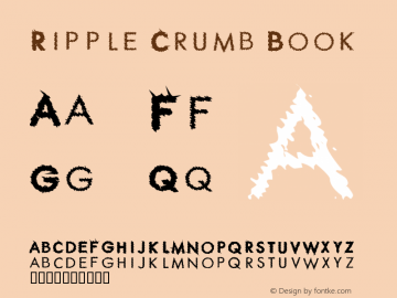 Ripple Crumb Book Version Macromedia Fontograp Font Sample