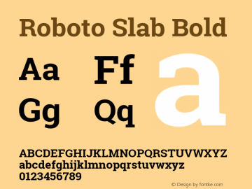 Roboto Slab Bold Version 1.100263; 2013; ttfautohint (v0.94.20-1c74) -l 8 -r 12 -G 200 -x 14 -w 