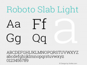 Roboto Slab Light Version 1.100263; 2013; ttfautohint (v0.94.20-1c74) -l 8 -r 12 -G 200 -x 14 -w 