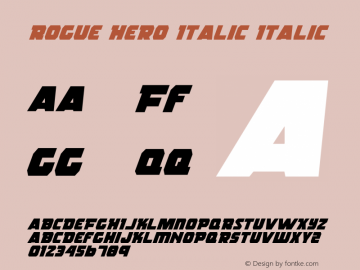 Rogue Hero Italic Italic 1图片样张