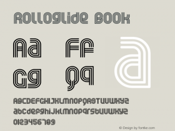 Rolloglide Book Version Macromedia Fontograp Font Sample