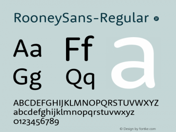 RooneySans-Regular ☞ Version 1.000;com.myfonts.easy.jan-fromm.rooney-sans.regular.wfkit2.version.46KQ图片样张