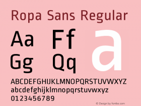 Ropa Sans Regular Version 1.002图片样张