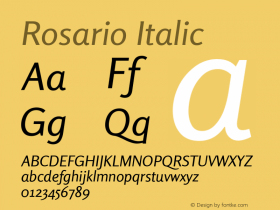 Rosario Italic Version 1.002图片样张