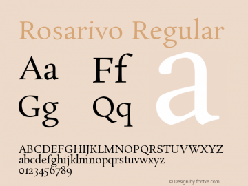 Rosarivo Regular Version 1.003图片样张