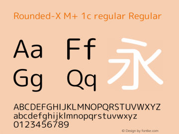 Rounded-X M+ 1c regular Regular Version 1.058.20140812图片样张