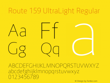 Route 159 UltraLight Regular Version 1.000图片样张