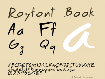 Royfont Book Version Macromedia Fontograp Font Sample