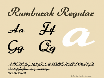 Rumburak Regular Version 1.000图片样张