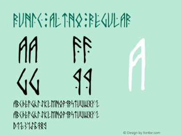 Runic AltNo Regular Version 1.0; 2001; initial release Font Sample