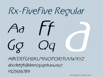 Rx-FiveFive Regular Version 0.9; 2000图片样张