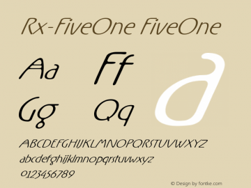 Rx-FiveOne FiveOne Version 0.9; 2000图片样张