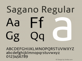 Sagano Regular Version 1.000;PS 001.000;hotconv 1.0.70;makeotf.lib2.5.58329 Font Sample