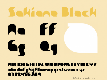 Sakiane Black Version 1.0 Font Sample