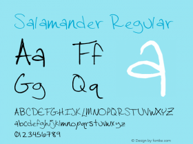 Salamander Regular Version 1.00 August 25, 2003, initial release Font Sample