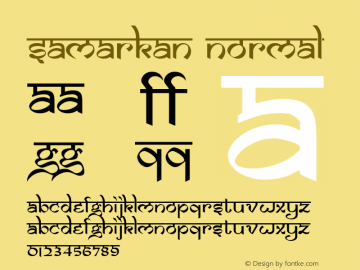 Samarkan Normal 1.000 Font Sample