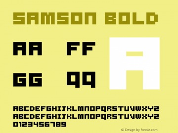 Samson Bold Version 2.00 Font Sample