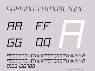 Samson ThinOblique Version 2.00图片样张