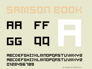 Samson Book Version 2.00 Font Sample