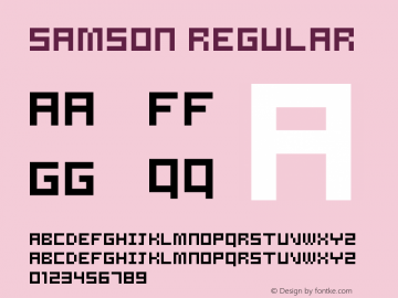 Samson Regular Version 2.00 Font Sample