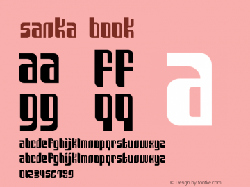 Sanka Book Version Macromedia Fontograp Font Sample