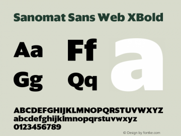 Sanomat Sans Web XBold Version 1.1 2015 Font Sample