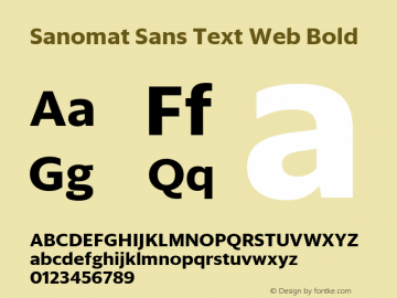 Sanomat Sans Text Web Bold Version 1.1 2015图片样张