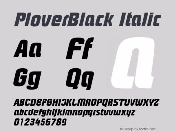 PloverBlack Italic The IMSI MasterFonts Collection, tm 1995 IMSI Font Sample